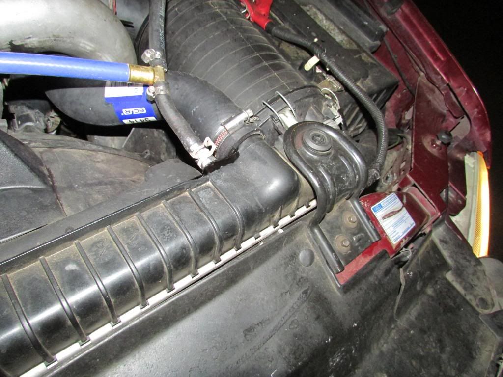 Hairline crack next to upper radiator hose Ford Powerstroke Diesel Forum